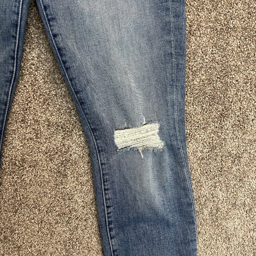 Mother Women's The Looker Ankle Step Fray Jeans Size 26 Blue Made in USA EUC - Picture 9 of 16